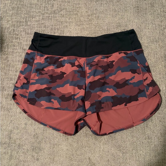 lululemon athletica Pants - Lululemon Speed shorts Red Camouflage